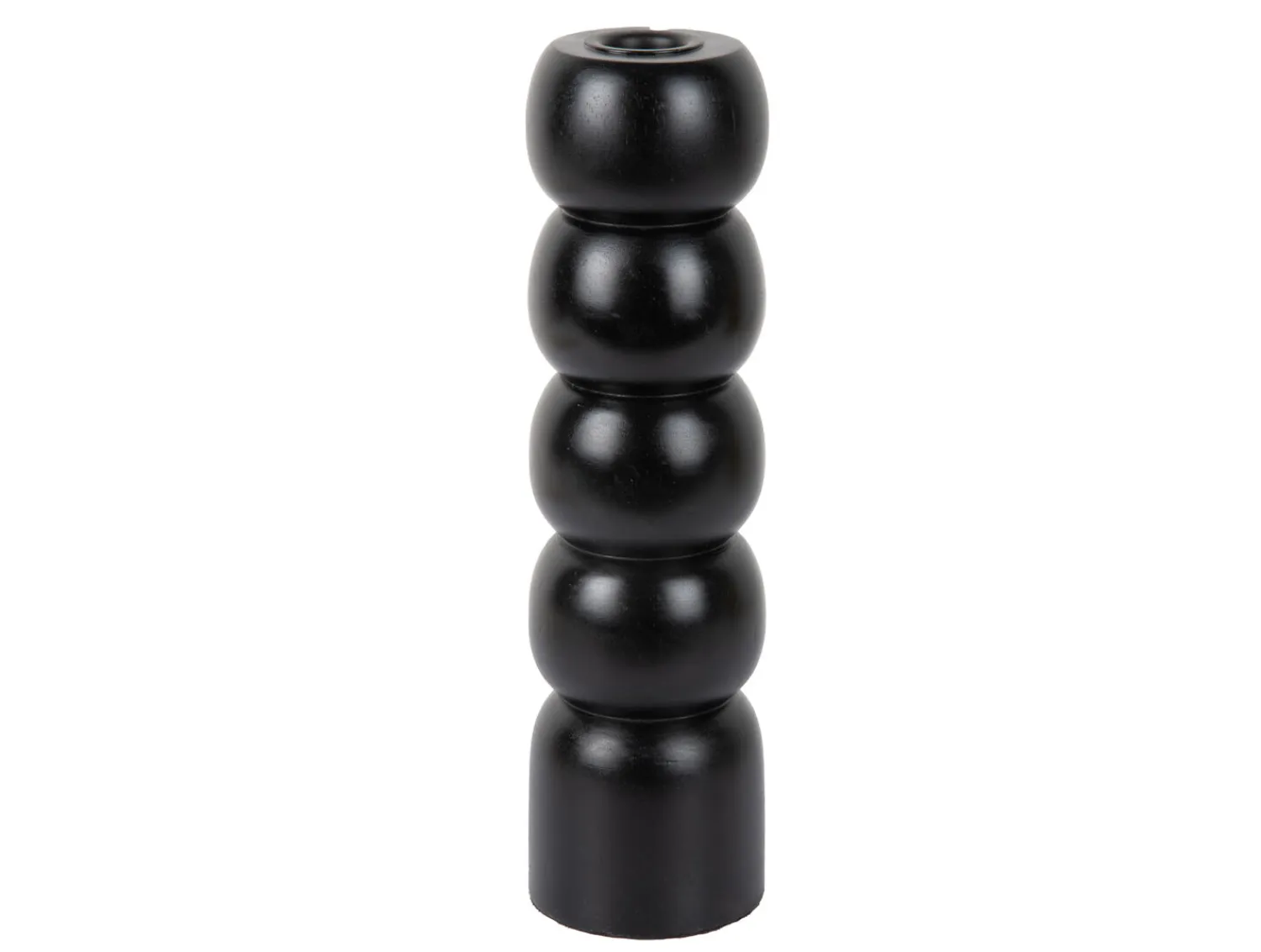- Candle holder Modelar Large mango wood black*Present time