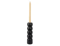 - Candle holder Modelar Large mango wood black*Present time