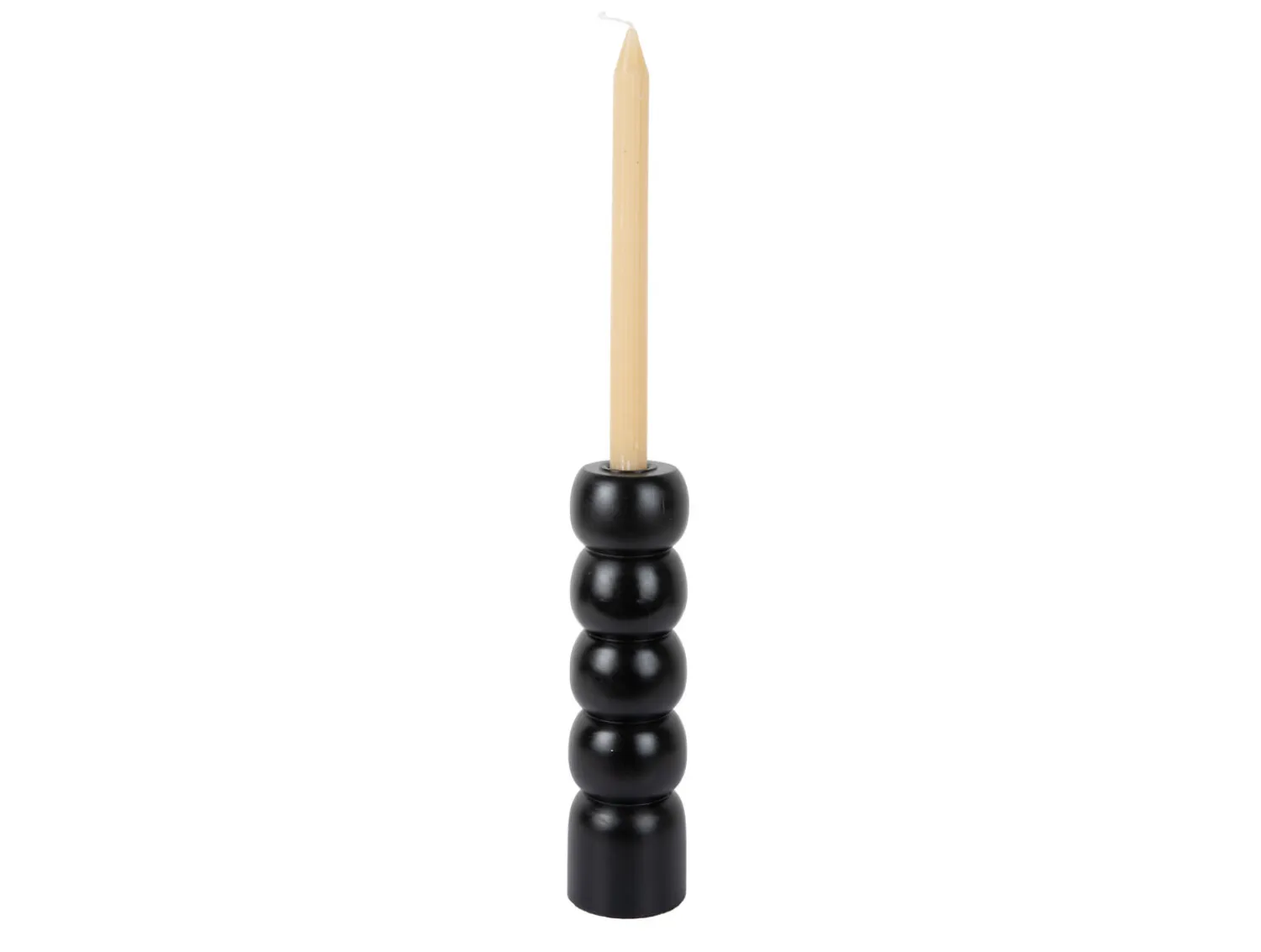 - Candle holder Modelar Large mango wood black*Present time