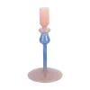 - Candle holder Duo Colores small soft pink w. cobalt blue^Present time Discount