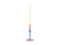 - Candle holder Duo Colores small soft pink w. cobalt blue^Present time Discount