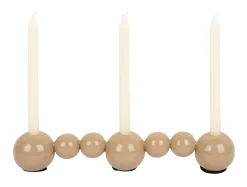 - Candle holder Bubbles straight enamel soft brown^Present time Sale