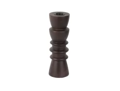 - Candle holder Formado Medium mango wood walnut lacquered*Present time Clearance
