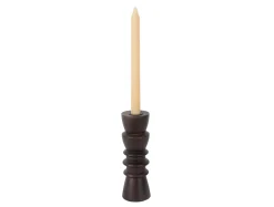 - Candle holder Formado Medium mango wood walnut lacquered*Present time Clearance
