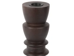 - Candle holder Formado Medium mango wood walnut lacquered*Present time Clearance