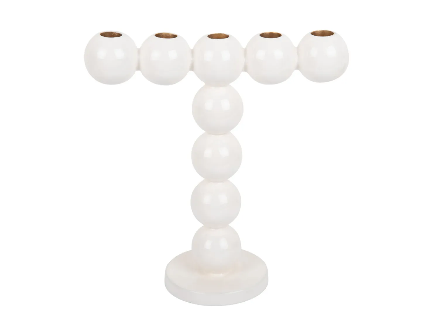 - Candle holder Bubbles high enamel white*Present time