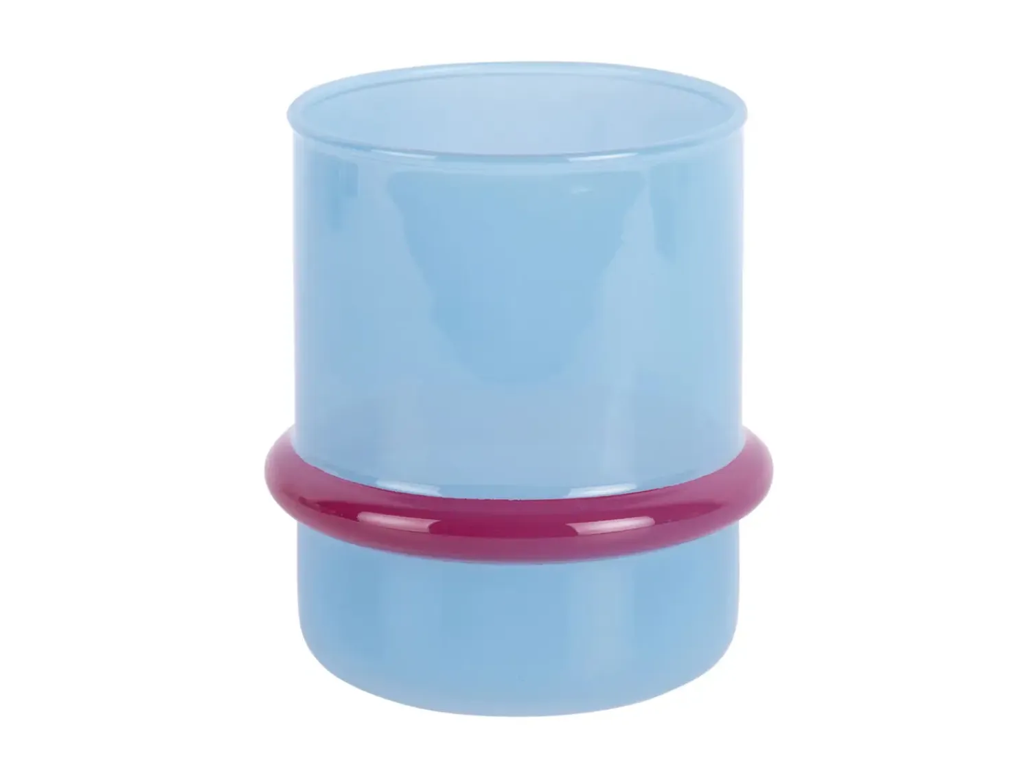 - Candle holder Animado Anillo soft blue w. bright pink*Present time New