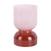 - Candle holder Variado Colores soft pink w. red ochre*Present time
