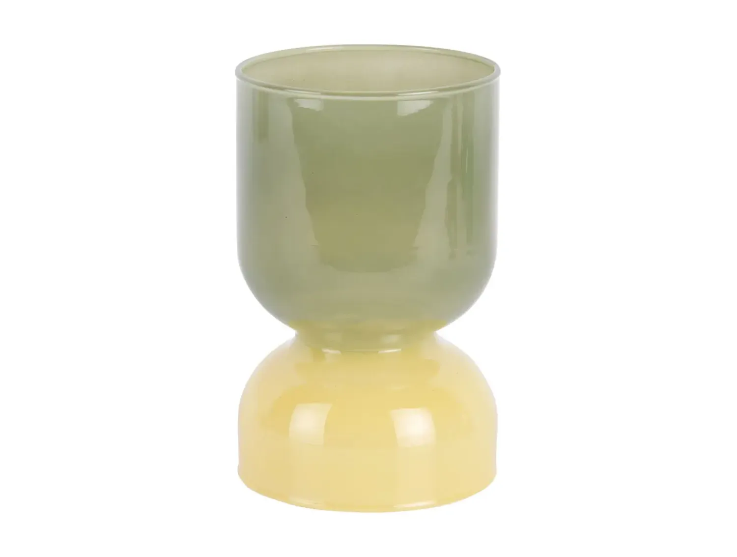 - Candle holder Variado Colores jungle green w. soft yellow*Present time Online