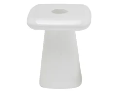 - Candle holder Roca small white*Present time