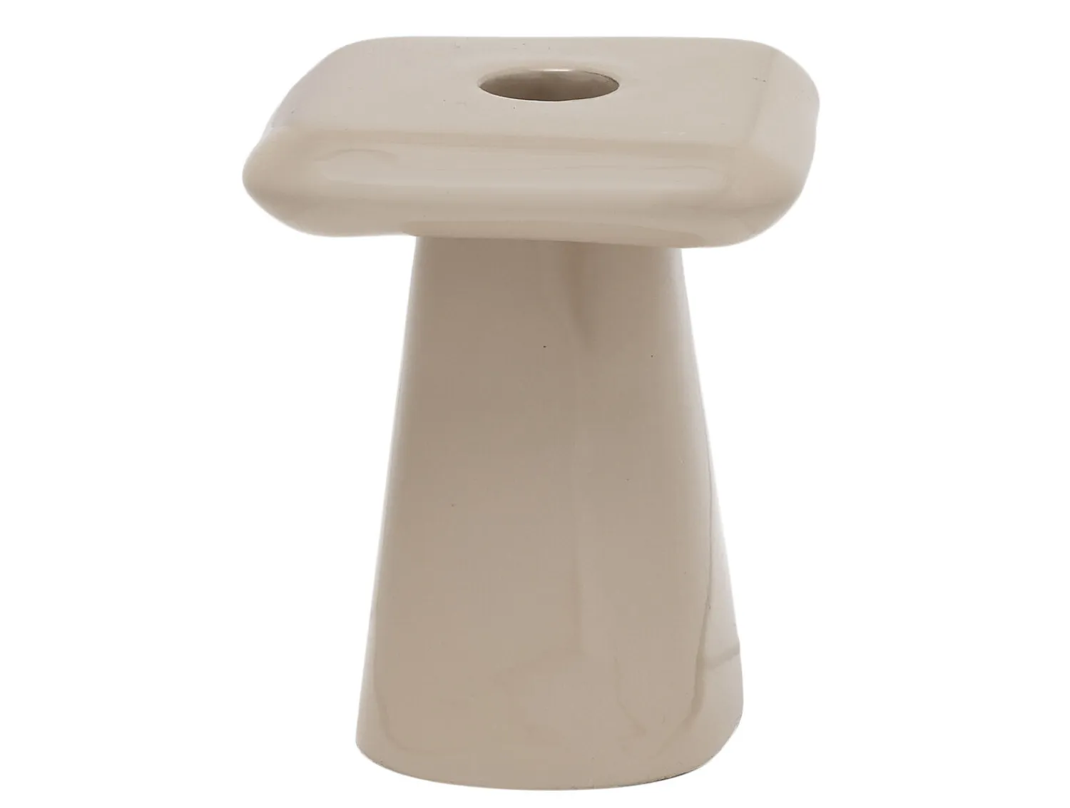 - Candle holder Roca small warm grey^Present time Sale