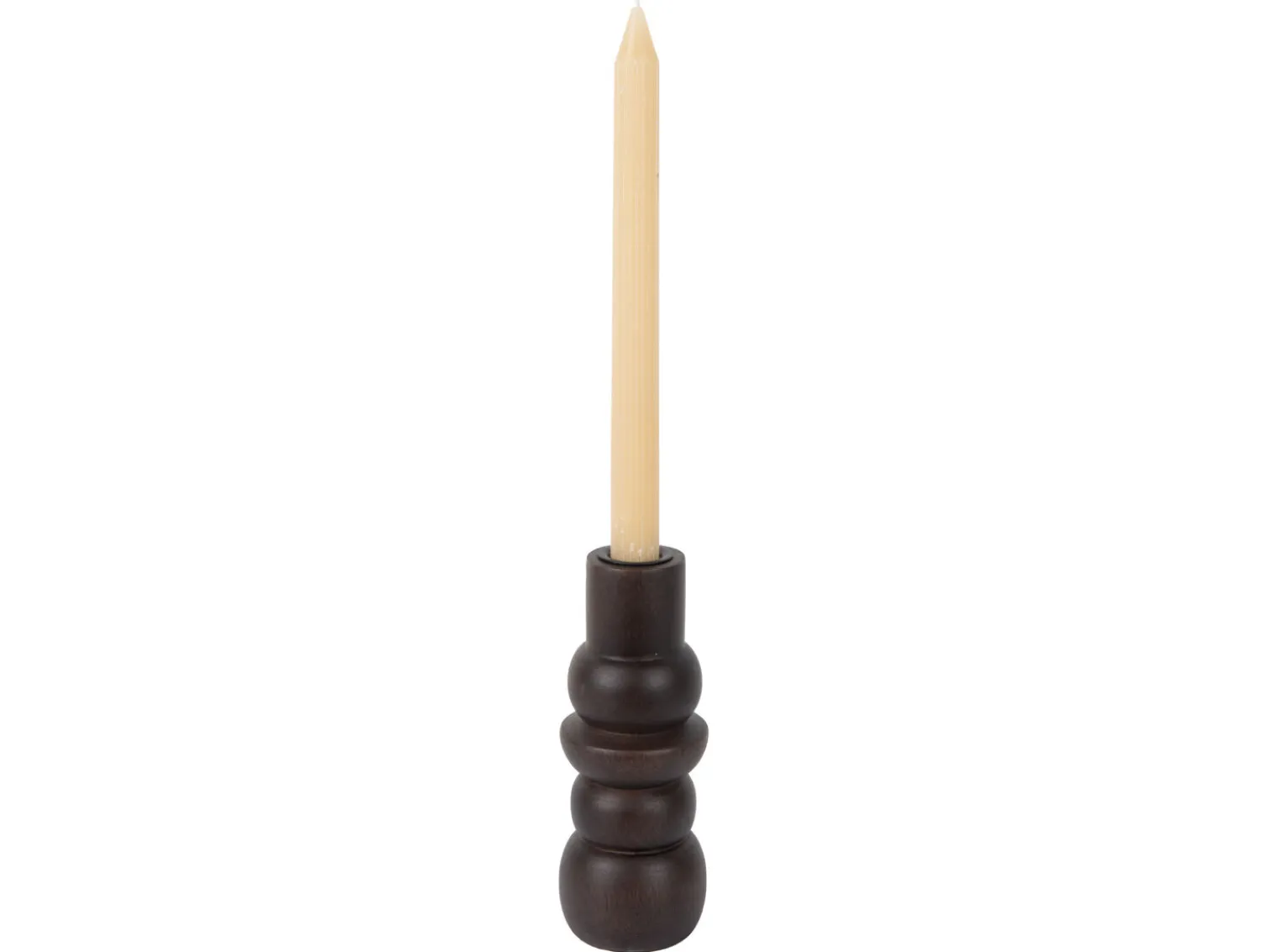 - Candle holder Formado Small mango wood walnut lacquer*Present time Discount
