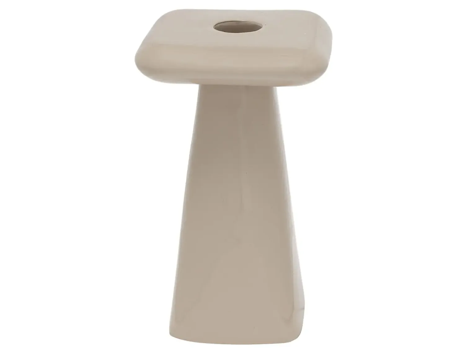 - Candle holder Roca large warm grey*Present time Clearance