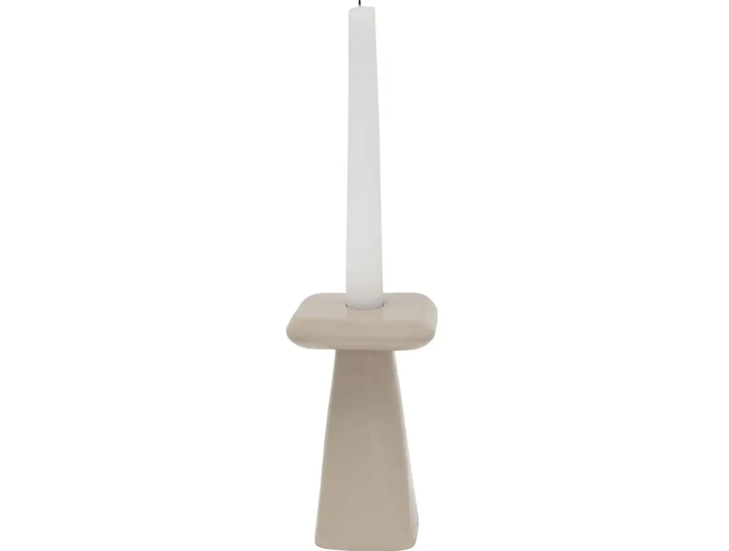 - Candle holder Roca large warm grey*Present time Clearance