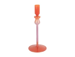 - Candle holder Duo Colores medium bright orange w. soft purple*Present time Outlet