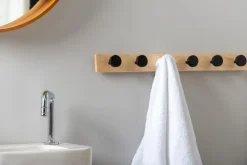 - Coat rack Knobs pinewood black*Present time Best