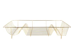- Dish rack Linea gold plated w. matt black tray^Present time New