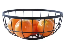 - Fruit basket Open Grid metal black^Present time Hot