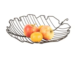 - Fruit basket Leaf large iron black^Present time Discount