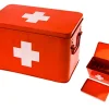 - Medicine storage box metal red w. white cross*Present time Clearance