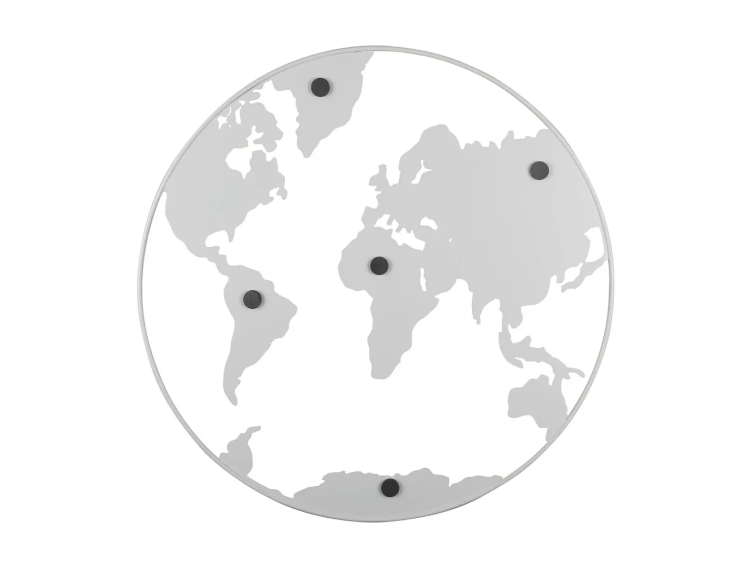 - Memo board World Map w. magnets iron white*Present time Discount