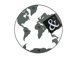 - Memo board World Map w. magnets iron grayed jade*Present time Clearance