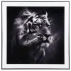 - Photo art Tiger glass black & white^Present time