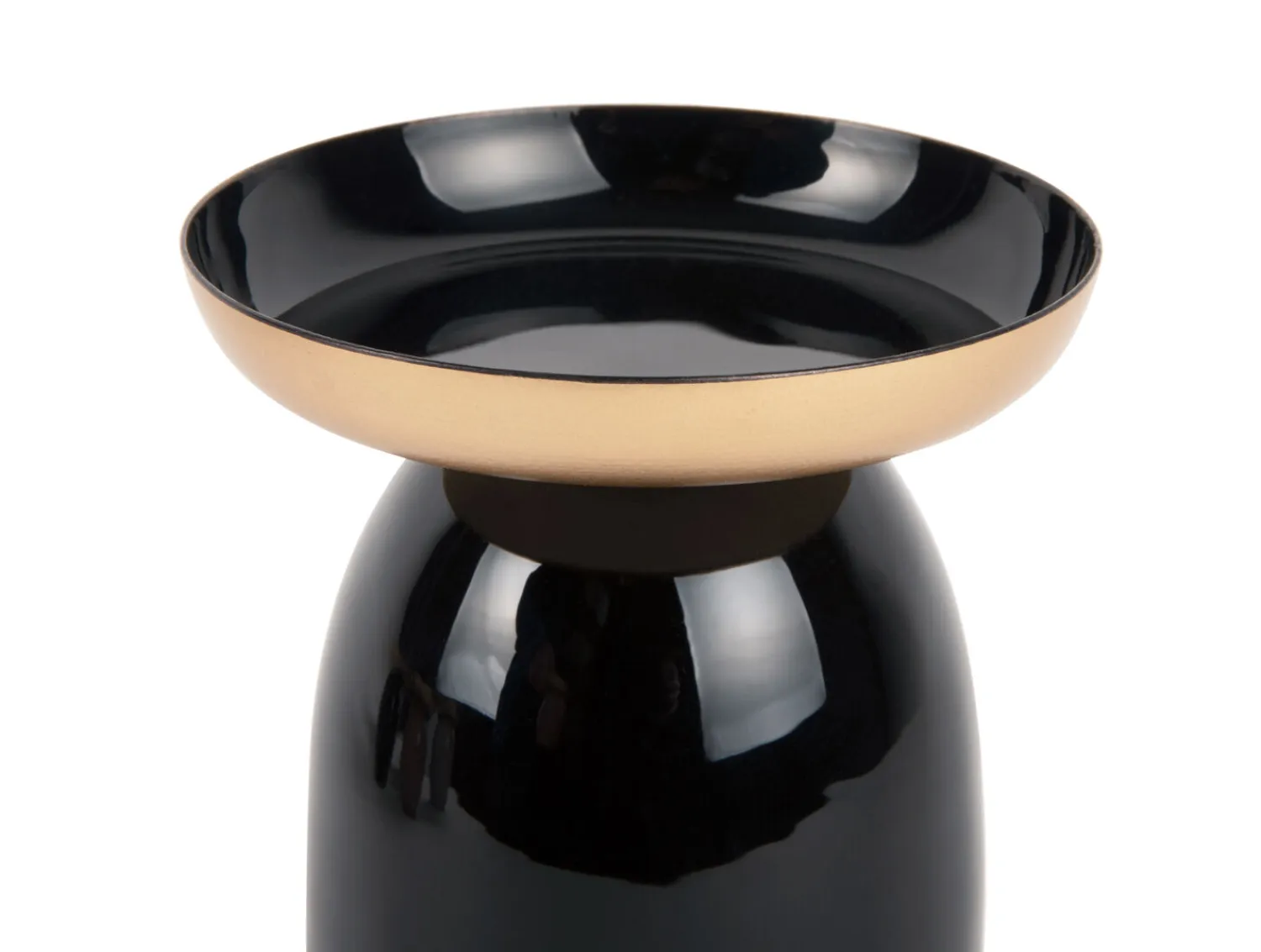 - Pillar candle holder Mila small iron enamel black*Present time Sale
