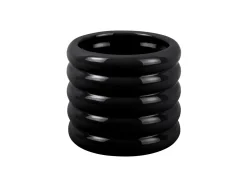 - Plant Pot Bobbly Glazed ceramic small black^Present time Clearance