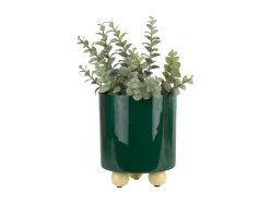 - Plant pot Double Funky medium retro green w. soft yellow*Present time Online