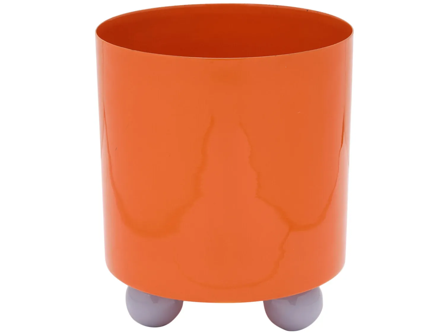 - Plant pot Double Funky medium bright orange w. soft purple*Present time New