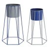 - Plant pot set Cool Retro mouse grey w. cobalt blue^Present time Discount