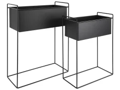 - Plant pot set Essence straight iron black^Present time Outlet