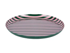 - Plate Animado large retro green w. soft pink*Present time