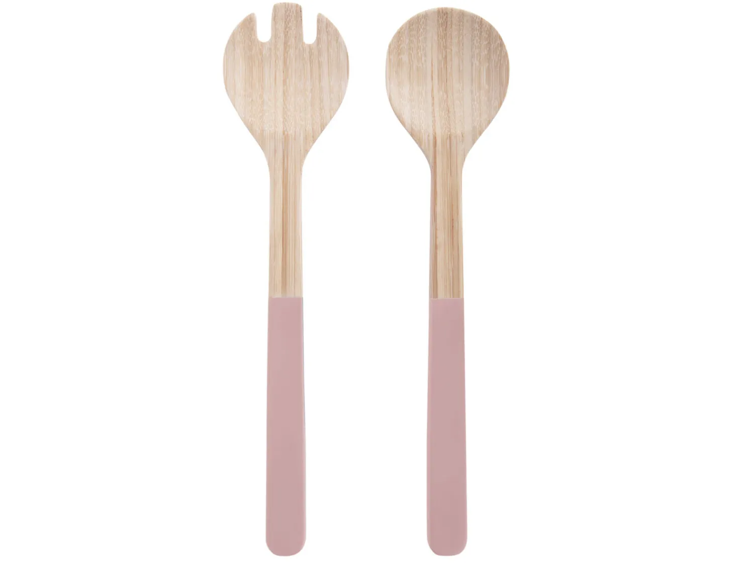 - Salad server set Puro bamboo faded pink^Present time Clearance