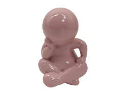 - Statue Amigo Sitting medium soft pink*Present time
