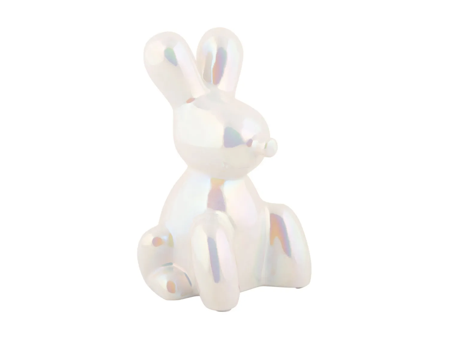 - Statue Balloon Bunny ceramic white plated^Present time Outlet