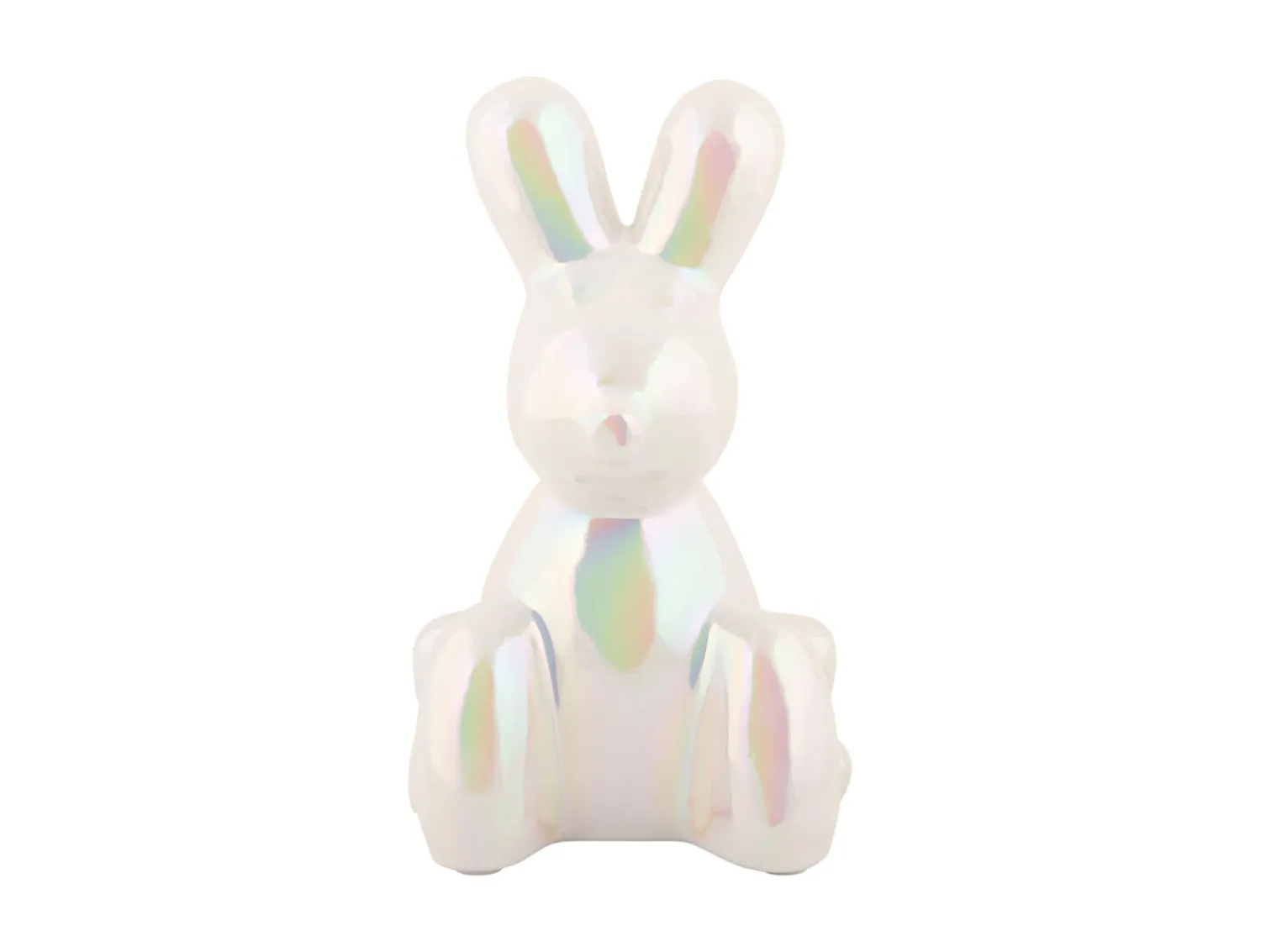 - Statue Balloon Bunny ceramic white plated^Present time Outlet