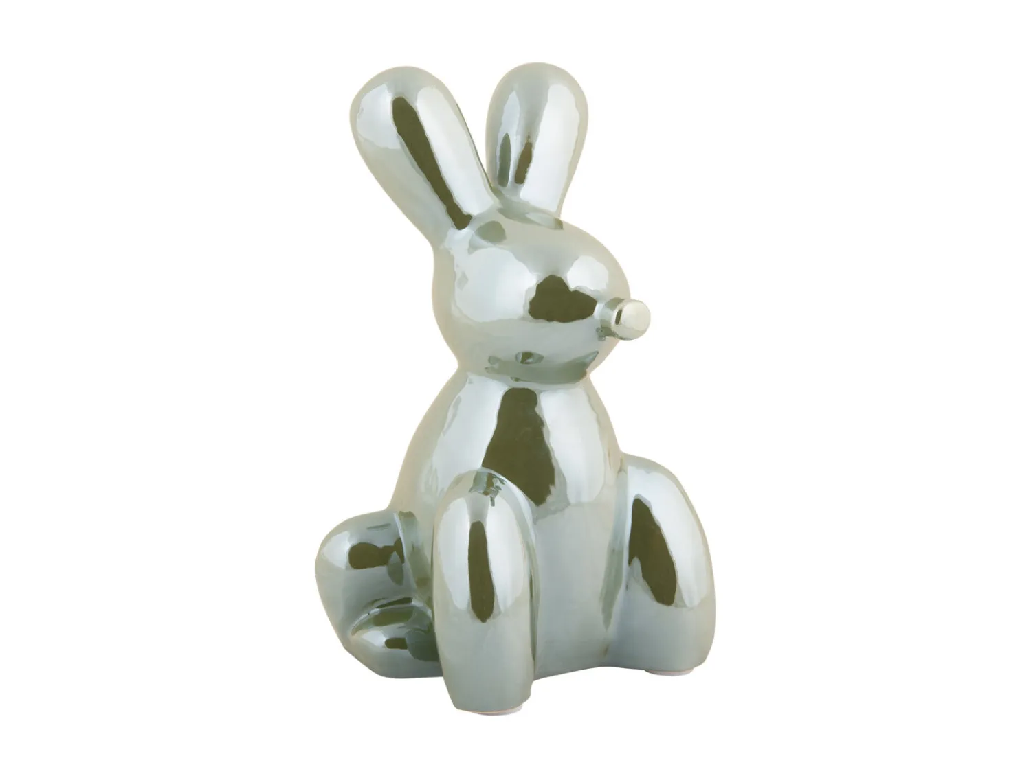 - Statue Balloon Bunny large ceramic jungle green plated^Present time Hot
