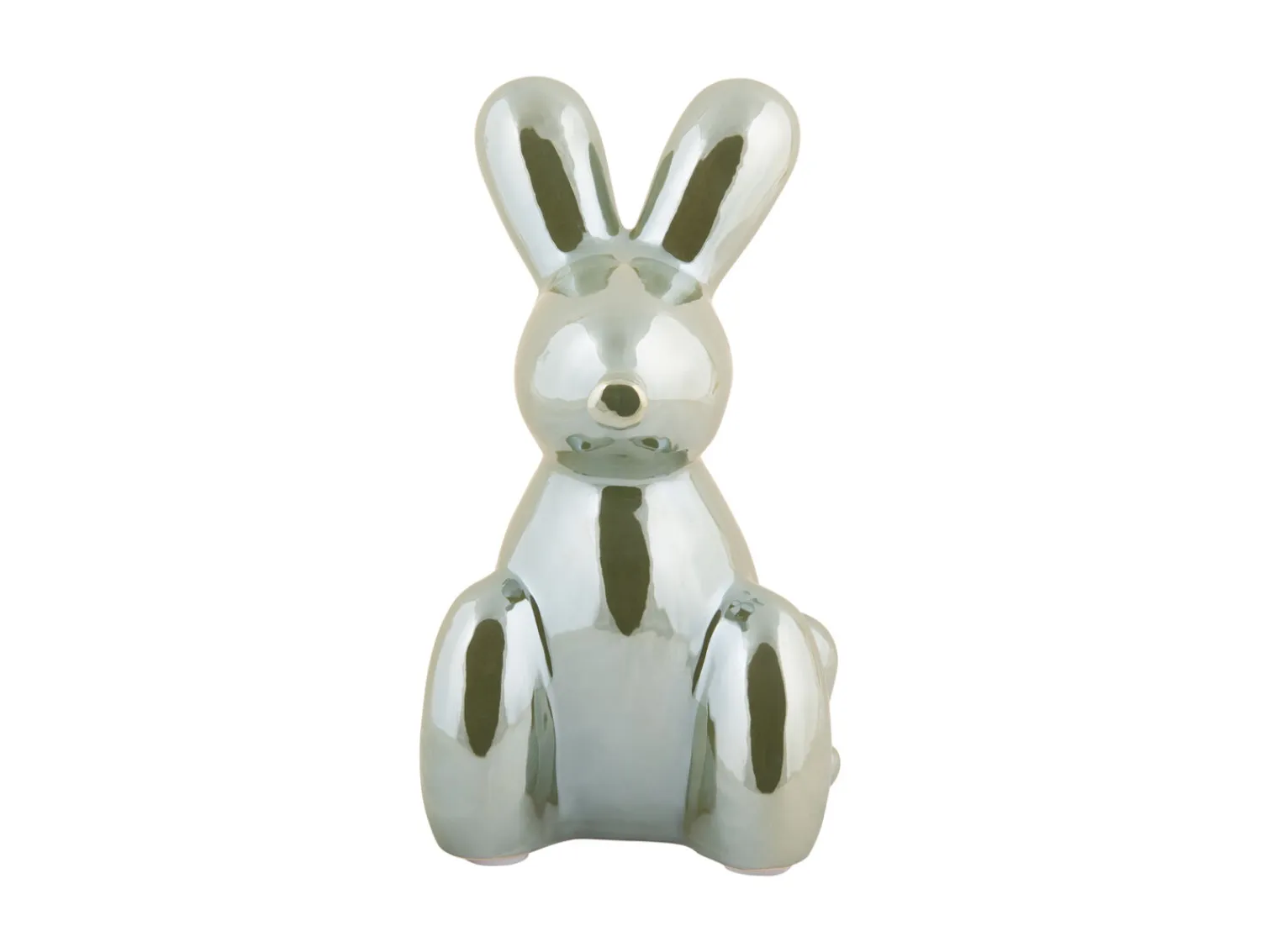 - Statue Balloon Bunny large ceramic jungle green plated^Present time Hot