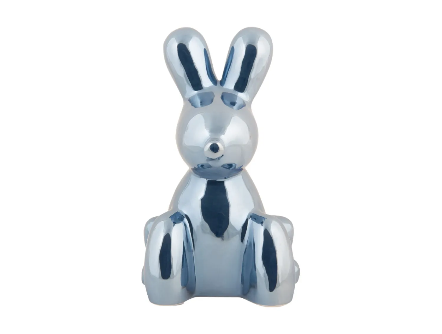 - Statue Balloon Bunny ceramic dark blue plated^Present time Outlet