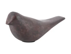 - Statue Bird mango wood walnut lacquered*Present time