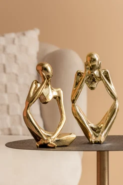 - Statue Dreaming polyresin gold plated^Present time Best