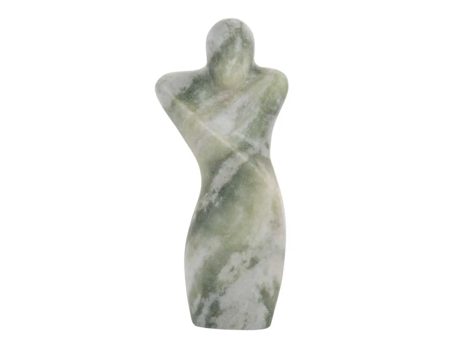 - Statue Male abstract marble himalayan green^Present time Sale