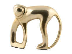 - Statue Monkey metal gold plated*Present time Discount