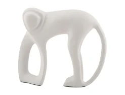 - Statue Monkey metal matt white*Present time Hot