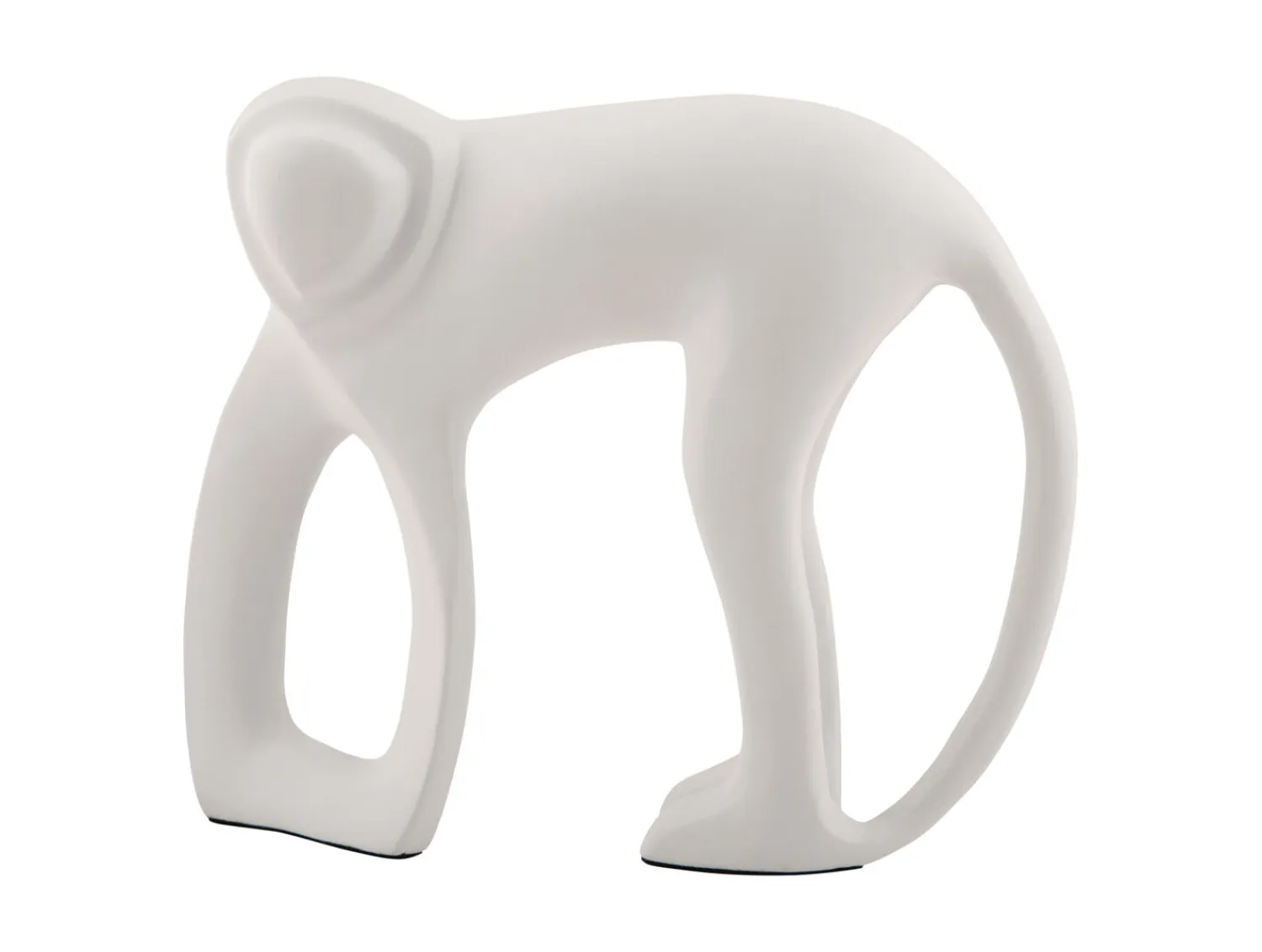 - Statue Monkey metal matt white*Present time Hot