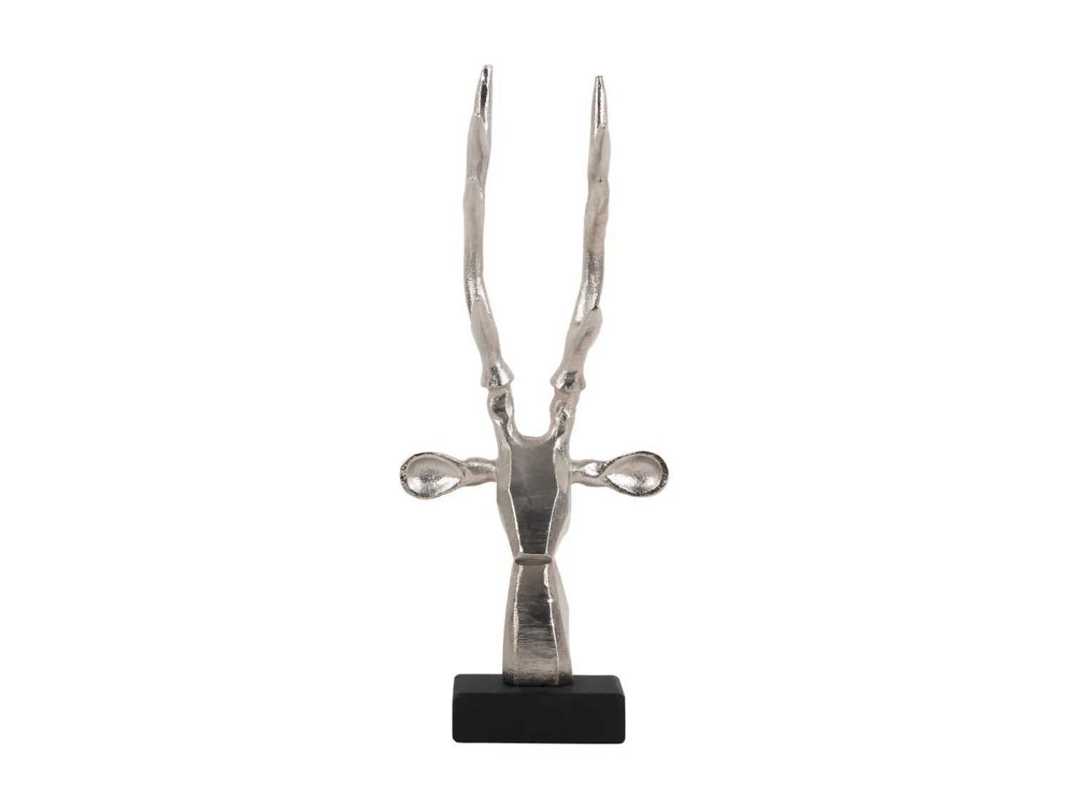 - Statue Reindeer Head brushed silver*Present time