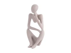 - Statue Wondering polyresin light grey^Present time Sale