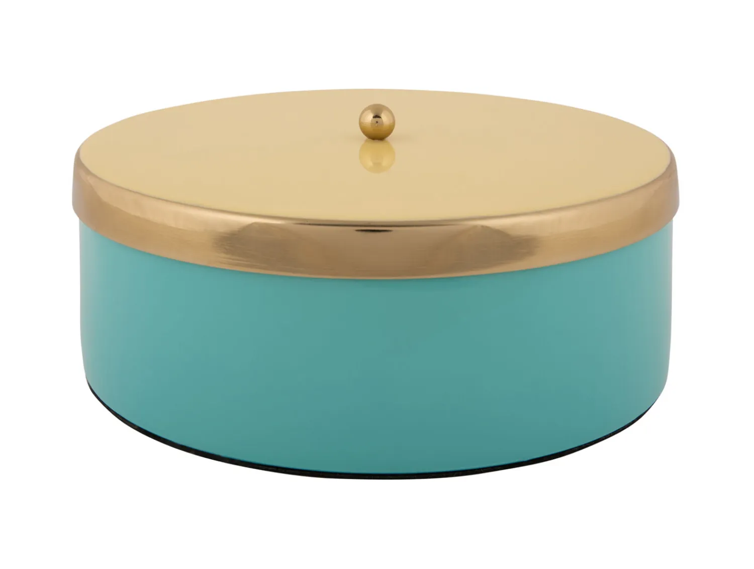 - Storage box Double Funky large turquoise blue w. soft yellow^Present time